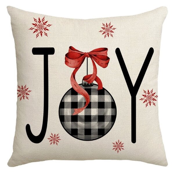 Fata de perna de Craciun JOY 45x45 cm, bej