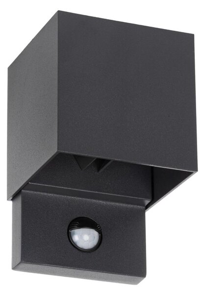 Kanlux 28994 - Aplica LED de exterior cu senzor REKA, 7W, 230V, IP54, antracit