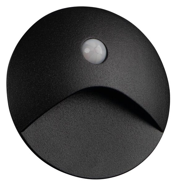 Kanlux 39136 - Lampă LED pentru trepte EXIN, cu senzor, 2,5W/230V, 4000K, IP65, neagră, rotundă