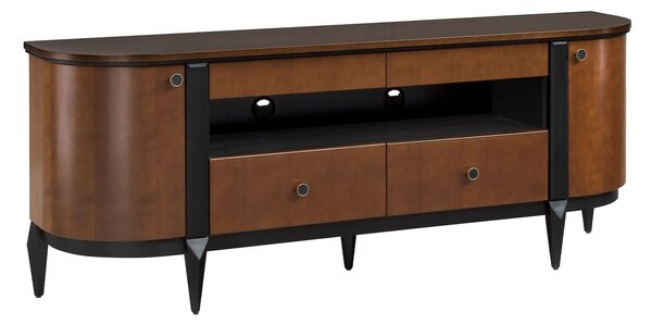 Comodă TV lemn masiv nuc Elegance II, 176,1 × 43 × 61,8 cm