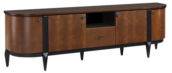 Comodă TV lemn masiv nuc Elegance I, 196,2 × 43 × 61 cm