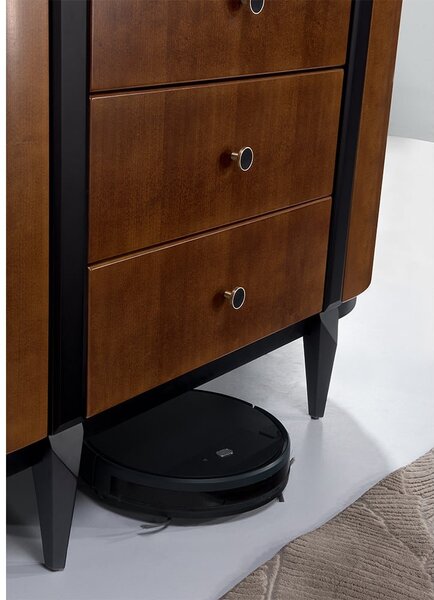 Comodă lemn masiv nuc Elegance III, 166,1 × 43 × 92,7 cm