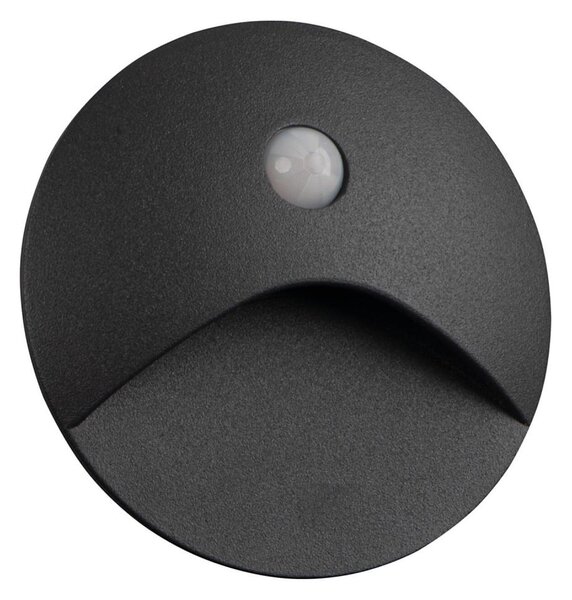 Kanlux 39137 - Lumină LED pentru trepte EXIN cu senzor, 2,5W/230V, 4000K, IP65, antracit, rotundă
