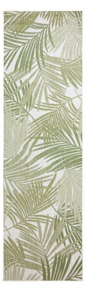 Covor, traversa SISAL SION frunze de palmier, tropical 2837 țesute plate ecru / verde