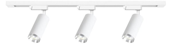 Spot pe șină MICA, 3x GU10/10W/230V, alb/crom mat