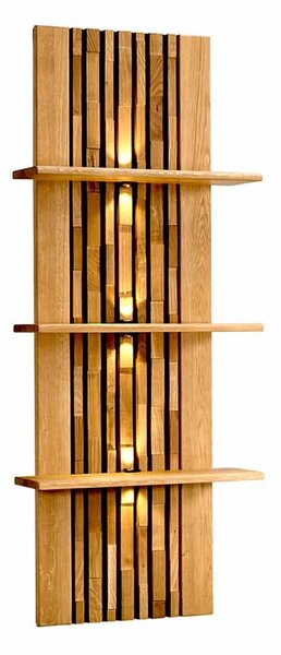 Etajera stejar masiv Urban, 44 × 29 × 138 cm