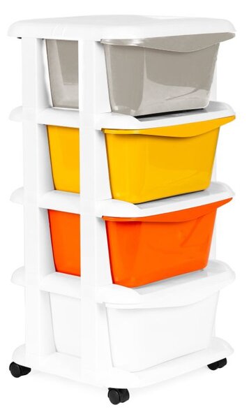 Organizator cu 4 sertare de plastic extensibile