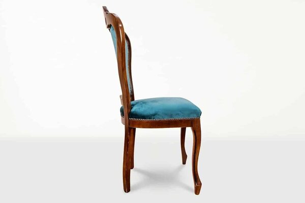 Scaun lemn masiv clasic Grace Tapițat, 48 × 59 × 108 cm