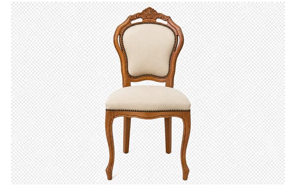 Scaun lemn masiv clasic Briston cu Spătar Tapițat, 48 × 59 × 108 cm
