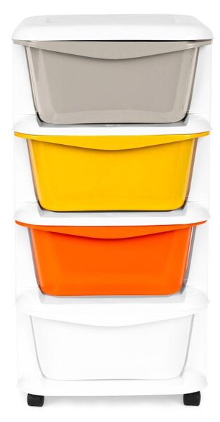 Organizator cu 4 sertare de plastic extensibile