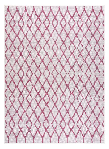 Covor SISAL SION Spalier 22129 țesute plate ecru / fucsie