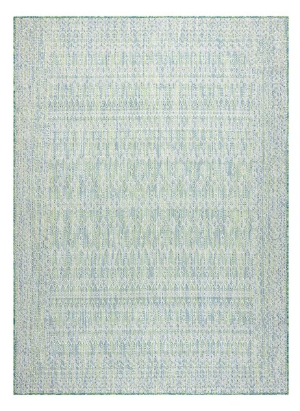 Covor SISAL SION Caro 22184 țesute plate verde / albastru / ecru