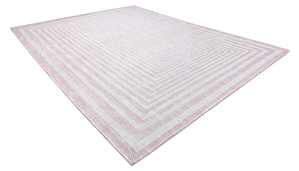 Covor SISAL SION labirint 22376 țesute plate roz / ecru