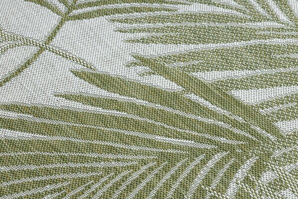 Covor SISAL SION frunze de palmier, tropical 2837 țesute plate ecru / verde