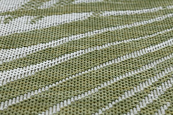 Covor SISAL SION frunze de palmier, tropical 2837 țesute plate ecru / verde