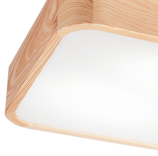 Plafonieră OAK SQUARE 2xE27/15W/230V 35x35 cm stejar