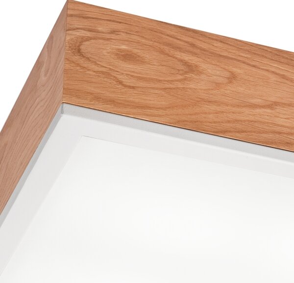 Plafonieră OAK SQUARE 4xE27/15W/230V 39x39 cm stejar/alb