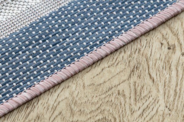 Covor SISAL SION grapefruit 00002 țesute plate ecru / roz / albastru