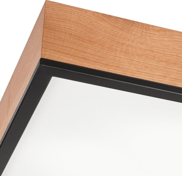 Plafonieră OAK SQUARE 4xE27/15W/230V 48x48 cm stejar/negru