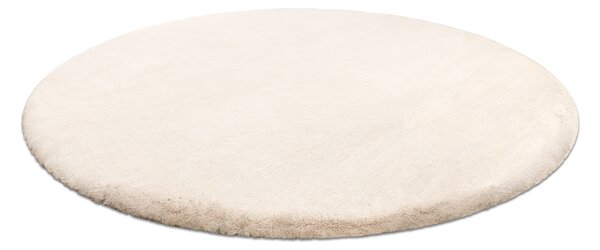 Covor modern de spălat TEDDY NEW sand 52 cerc shaggy bej, foarte gros