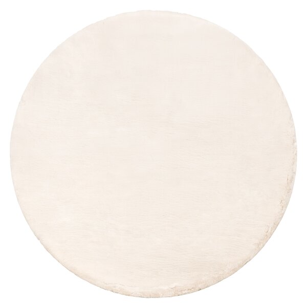 Covor modern de spălat TEDDY NEW sand 52 cerc shaggy bej, foarte gros