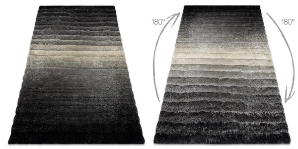 Covor FLIM 007-B6 modern shaggy, dunga - structural gri