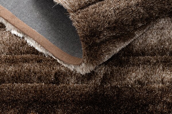 Covor FLIM 007-B3 modern shaggy, dunga - structural maro
