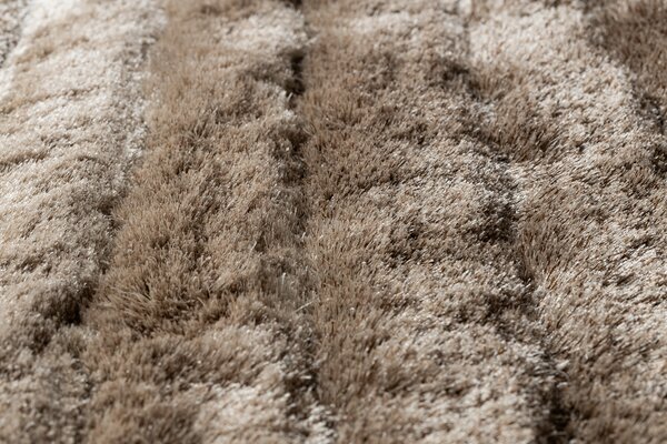 Covor FLIM 007-B3 modern shaggy, dunga - structural maro