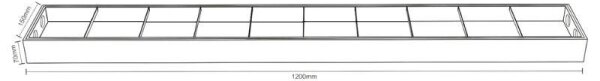 Corp de iluminat fluorescent 2xG13/18W/230V negru 120 cm
