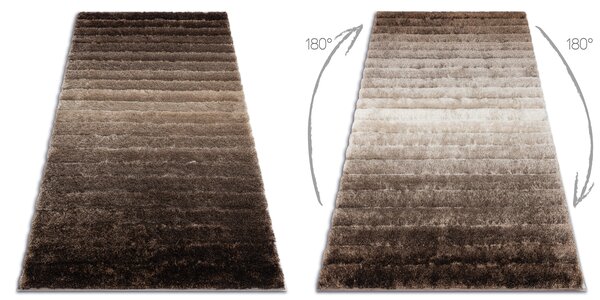 Covor FLIM 007-B3 modern shaggy, dunga - structural maro