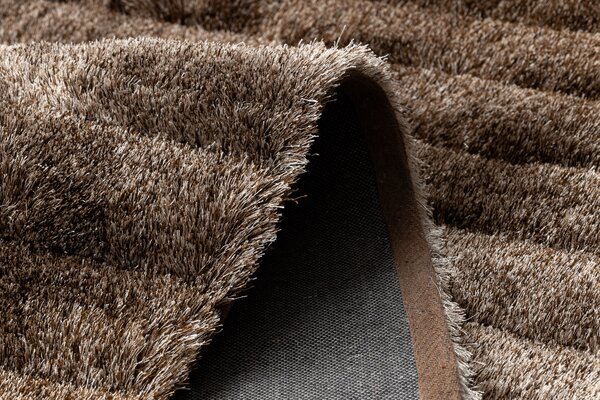 Covor FLIM 007-B3 modern shaggy, dunga - structural maro