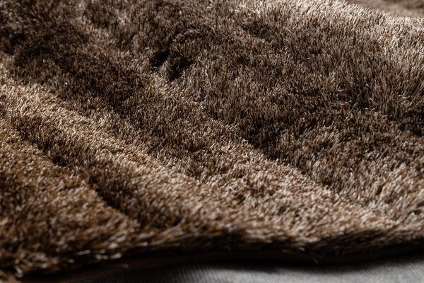 Covor FLIM 007-B3 modern shaggy, dunga - structural maro