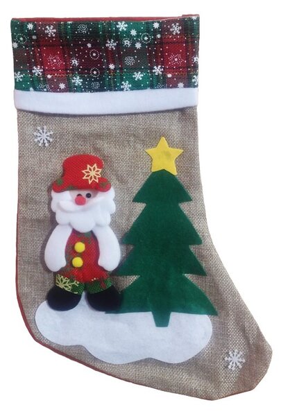 Ciorap decorativ de Craciun, soseta cadouri diverse modele, 35x18 cm
