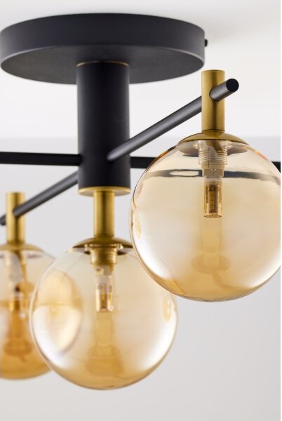 Lustră aplicată Jupiter 2032 FIGARO 5xG9/10W/230V negru/auriu/bej
