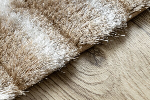 Covor FLIM 010-B1 modern shaggy, labirint - structural bej