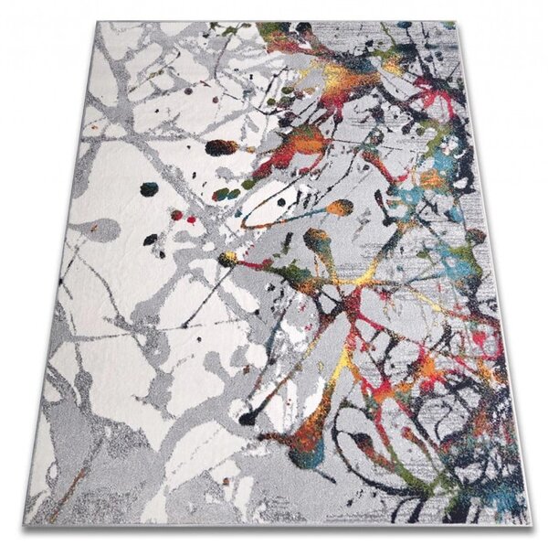 Covor Sufragerie, Model Abstract 11187 190, Gri Dreptunghi, 120x170