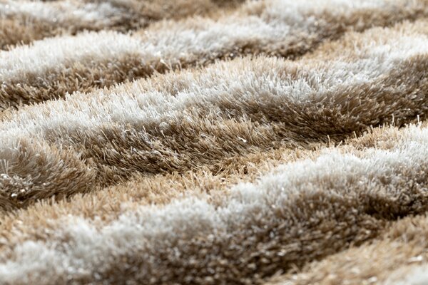 Covor FLIM 010-B1 modern shaggy, labirint - structural bej
