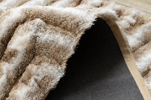 Covor FLIM 010-B1 modern shaggy, labirint - structural bej
