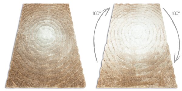 Covor FLIM 008-B1 modern shaggy, cercuri - structural bej