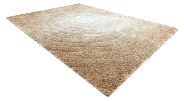 Covor FLIM 008-B1 modern shaggy, cercuri - structural bej