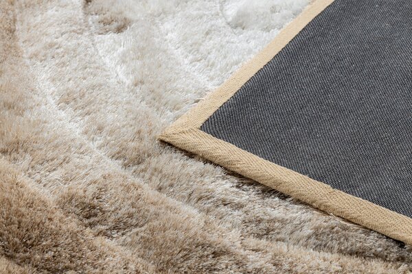 Covor FLIM 008-B1 modern shaggy, cercuri - structural bej