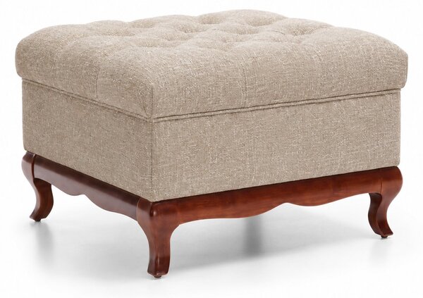 Pouf lemn masiv Milan, 70 × 70 × 47 cm