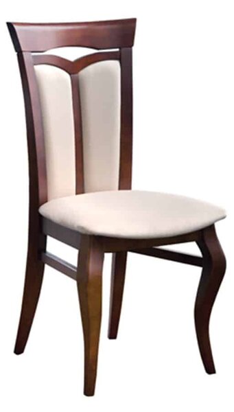 Scaun lemn masiv nuc Milan Alb- /50 cm, 47 × 37 × 96 cm