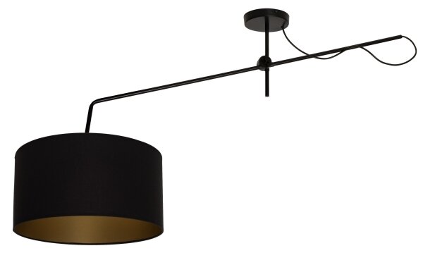 Lustru LED aplicat reglabil VENICE 1xE27/60W/230V negru/auriu