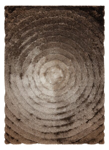 Covor FLIM 008-B7 modern shaggy, cercuri - structural maro