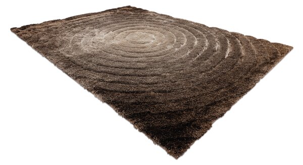 Covor FLIM 008-B7 modern shaggy, cercuri - structural maro