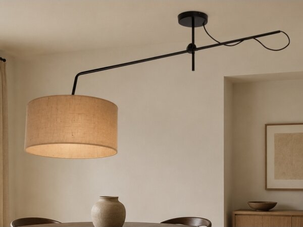 Plafonieră LED reglabilă VENICE 1xE27/60W/230V, din iută