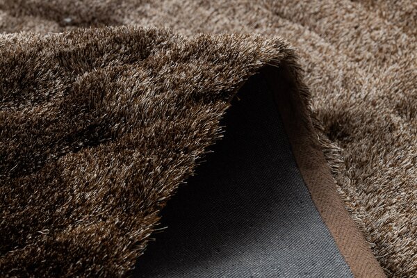 Covor FLIM 008-B7 modern shaggy, cercuri - structural maro