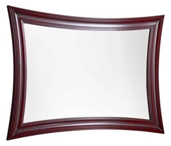Oglindă lemn masiv nuc Milan Alb-, 120 × 2,5 × 85 cm