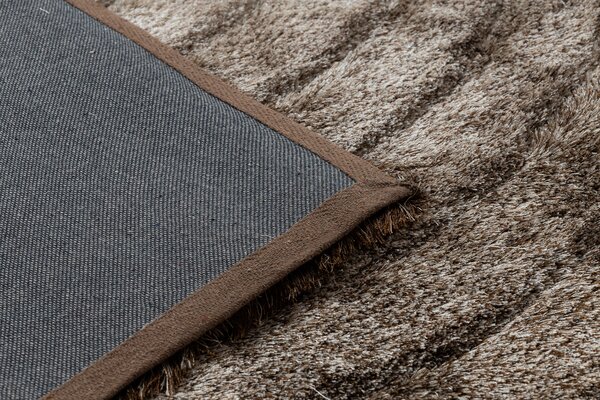 Covor FLIM 008-B7 modern shaggy, cercuri - structural maro